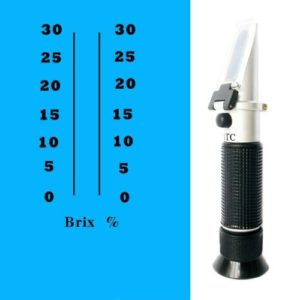 Brix Refractometer, Beer Wort Refractometer, Dual Scale - Specific Gravity 1.000-1.120 and Brix 0-32%