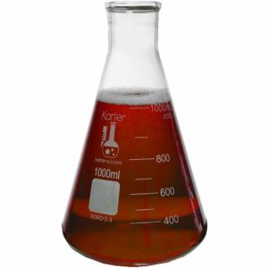 1000ml Narrow Mouth Erlenmeyer Flask, 3.3 Borosilicate Glass, Karter Scientific 213G22 (Single)