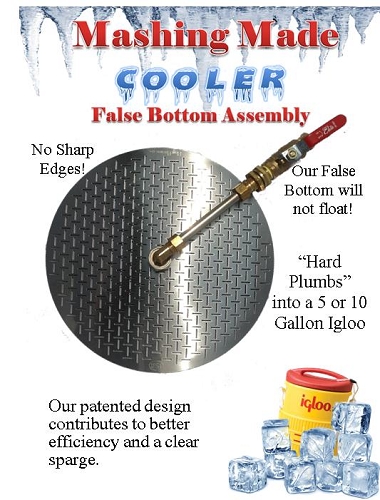 Mashing Made Cooler False Bottom 10 Gallon