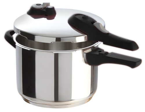 T-fal P2510737 Stainless Steel Dishwasher Safe PFOA Free Pressure Cooker Cookware, Silver