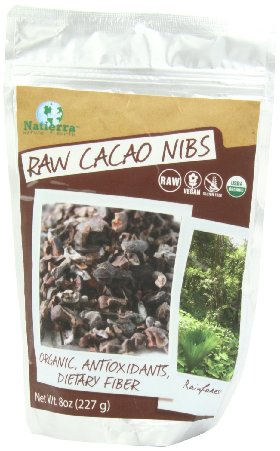 Natierra Raw Cacao Nibs, 8 Ounce