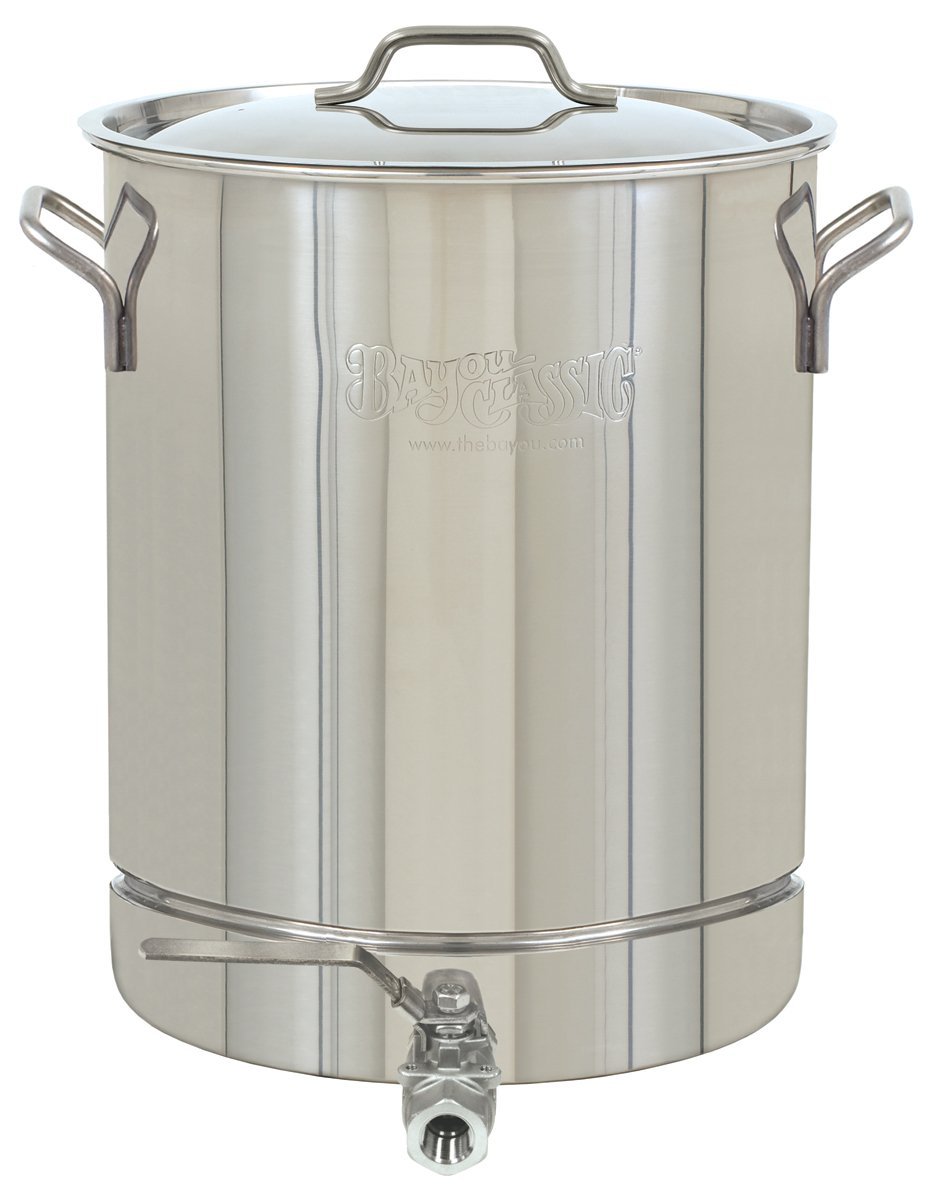 Bayou Classic 1040 Stainless 10-Gallon Stockpot with Spigot and Vented Lid