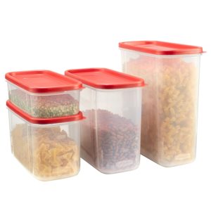 Rubbermaid Modular Food Storage Canisters, Racer Red, 8-Piece Set 1776474