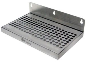Beer Drip Tray 10" Stainless Steel Wall Mount No Drain