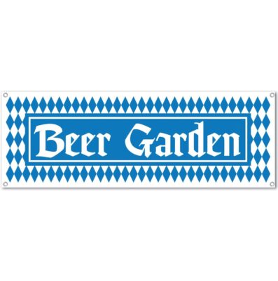 Beer Garden Sign Banner Party Accessory 