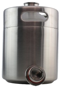 THE MICRO-KEG: Stainless Steel Keg Style Growler- standard 2 liter