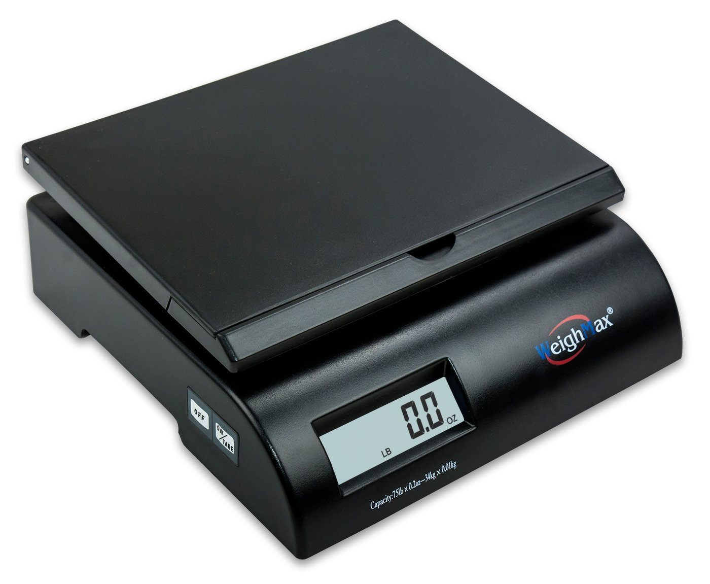 Weighmax 2822-75LB postal shipping scale, Battery and AC Adapter Included