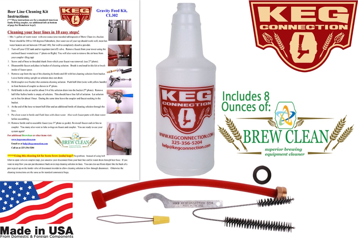 Kegconnection Kegerator Beer Line Cleaning Kit