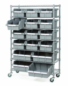 Seville Classics Commercial 7-Shelf 16-Bin Rack Storage System, NSF Certified