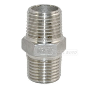 1/2" Male x 1/2" Male Hex Nipple SS 304 Threaded Pipe Fitting NPT megairon