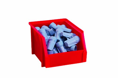 Stack-On BIN-5 Small Parts Storage Organizer Bin, Red