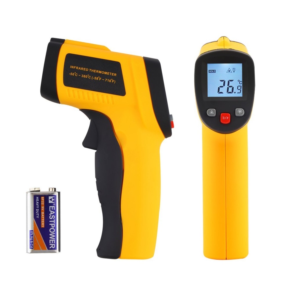Tsing Digital Infrared (IR) Thermometer, with Laser Sight, Large Temperature Range and Instant-read Temperature Gun (Battery Included)