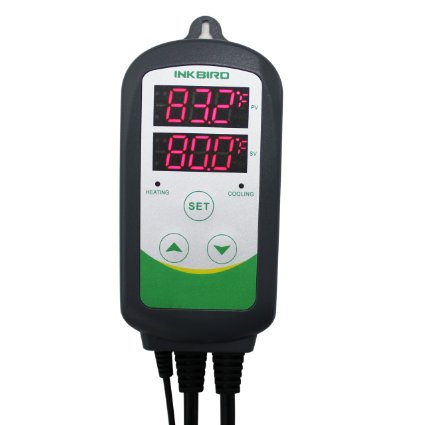 Inkbird Itc-308 Digital Temperature Controller Outlet Thermostat, 2-stage, 1000w, w/ Sensor
