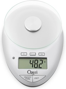 Ozeri Pro II Digital Kitchen Scale with Removable Glass Platform and Countdown Kitchen Timer (1 g to 12 lbs Capacity)