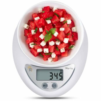 MOCEAN Food Scale, 11lb Digital Kitchen Scale Weight Grams and oz for Cooking Baking, 1g/0.1oz Precise Graduation, High Accuracy with Tare & Auto Off Multifunction (Scale Only)