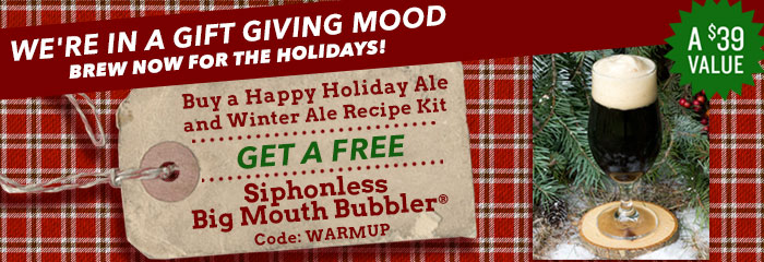 Free Siphonless Big Mouth Bubbler® when you buy Holiday Beer!