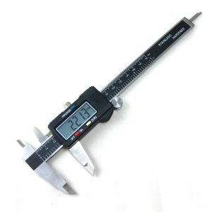 Digital Caliper - 6" Electronic Caliper by Calipro - Stainless Steel with XL LCD Screen - Instant SAE-Metric Conversion with Case and Spare Battery