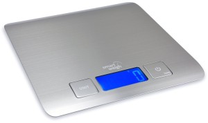 Smart Weigh TZ5000 Sleek Cuisine Stainless Steel Digital Kitchen Scale with Large Backlit LCD Screen
