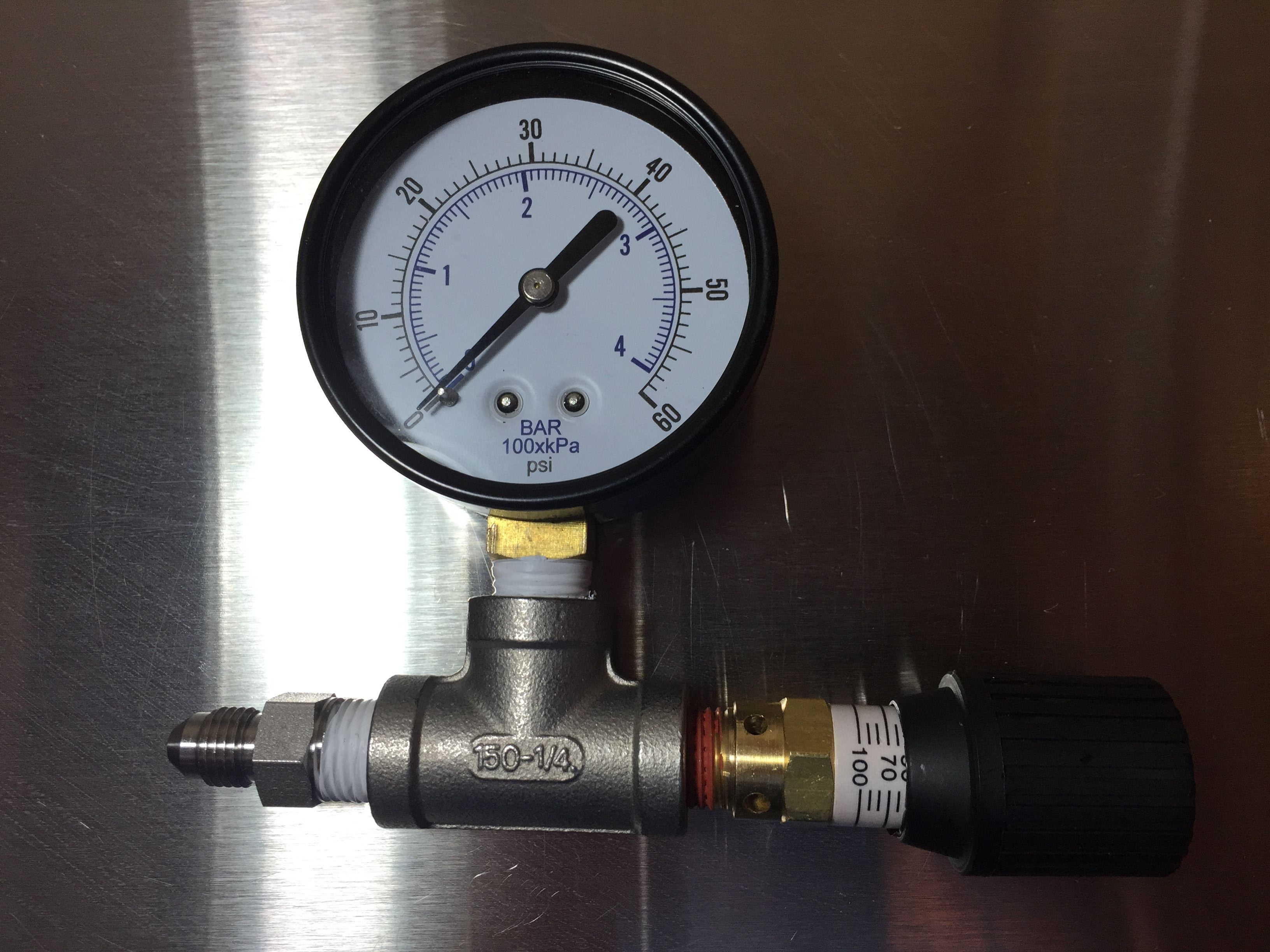 2" Dry Vacuum Pressure Gauge 1/4" Npt Lower Mount; 0 Psi R HFS 30Hg 