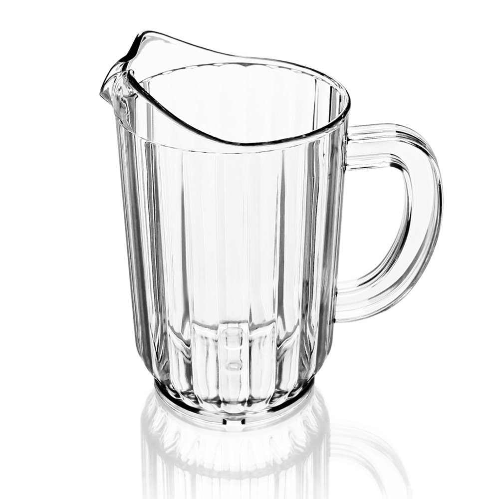 New Star 46106 Polycarbonate Plastic Restaurant Water Pitcher, 60-Ounce, Clear