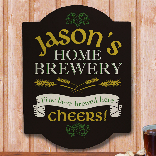 Personalized Home Brewery Wall Sign