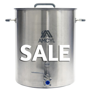 AMCYL Stainless Brew Pot with 1/2 in. Ball Valve