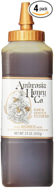 Ambrosia Pure Honey by Ambrosia Honey Co., 23 Ounce Bottles (Pack of 4)