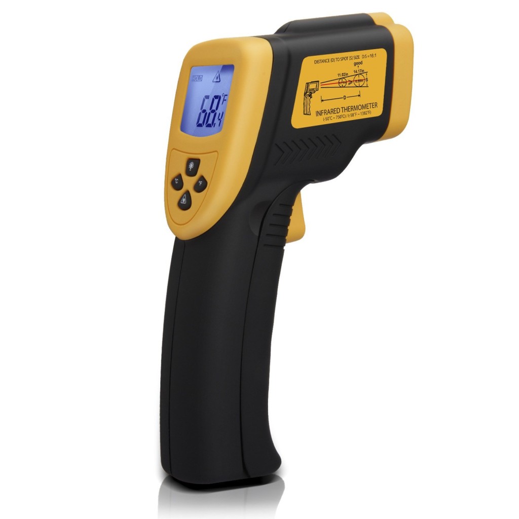 Etekcity Lasergrip 800 Non-contact Digital Laser IR Infrared Thermometer Temperature Gun, Yellow/Black