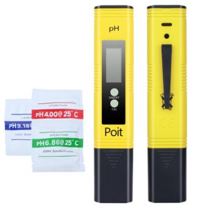 Poit PH-02 P-type PH Meter Tester, 0.05 Accuracy, ATC Function, Auto Calibration