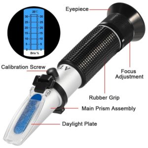 0-32% Brix Meter Refractometer,V-Resourcing Portable Hand Held Refractometer for Sugar Content Test
