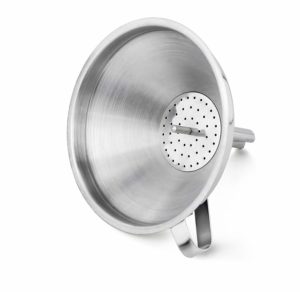 New Star Foodservice 42641 Stainless Steel Funnel with Detachable Strainer/Filter, 5", Silver