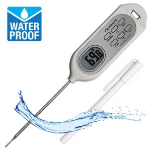MeasuPro Professional Waterproof Instant Read IPX7 Thermocouple Internal Digital Thermometer with Wide Range and Large LCD Display