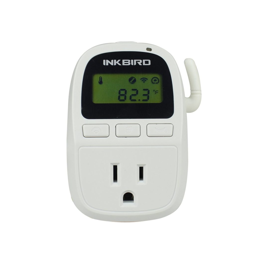 Inkbird 110V 1500W IOS Smartphone Wifi Digital Smart Temperature Controller, Heater/Cooler Thermostat, Timer for Homebrewing, Reptiles, Terrarium, Greenhouse, Heat Mat