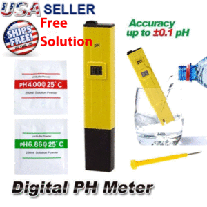 Digital PH Meter Tester Hydroponic Pool Water Aquarium Pocket Portable Wine New