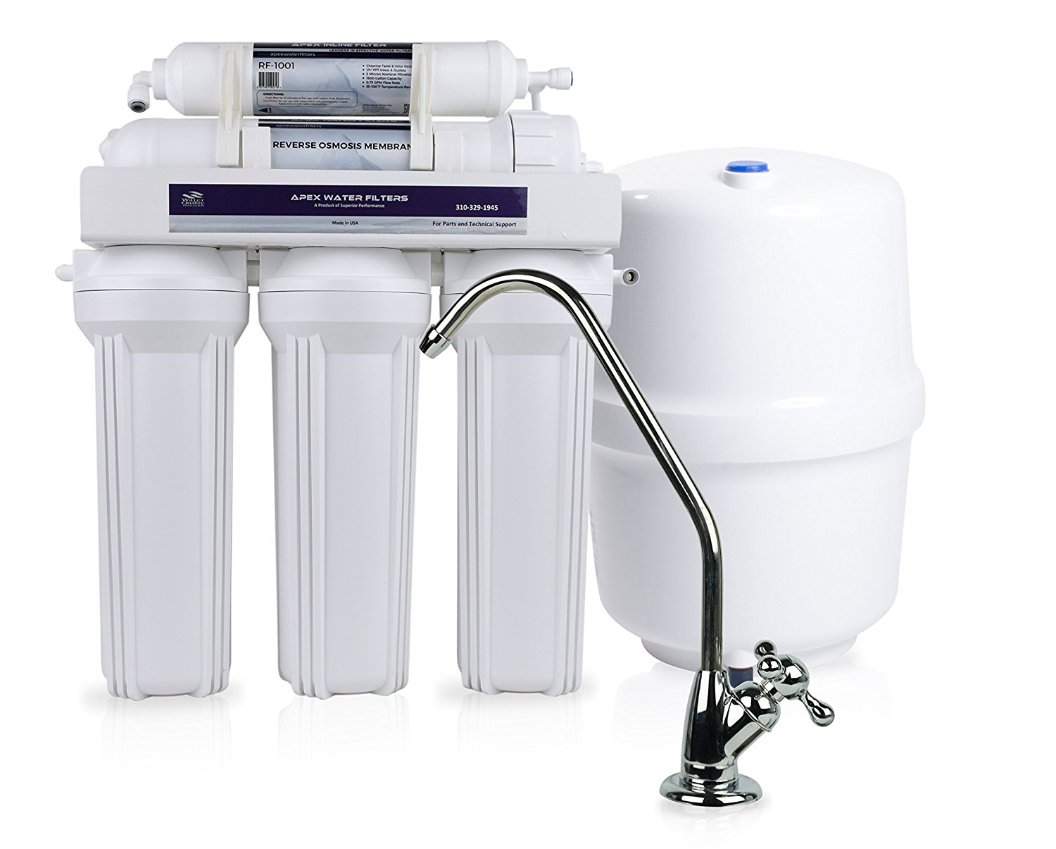 APEX MR-5100 5 Stage Reverse Osmosis Drinking Water System - Made in U.S.A.