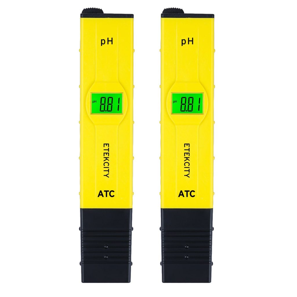 Etekcity 2 Pack 2011 Plus Digital pH Meter, 0.01 Resolution, 0.05 Accuracy Handheld Pen Tester (Yellow)
