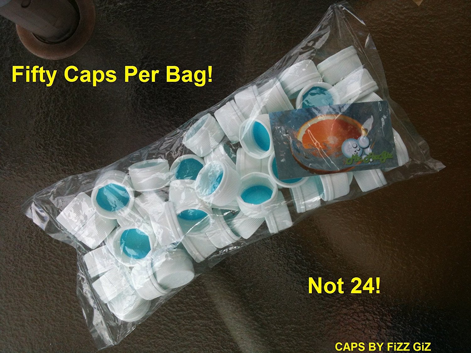 28mm Plastic Screw Caps for PET Bottle, bag of 50 Sneaky Alcohol Caps Reseal Your Bottles Perfectly