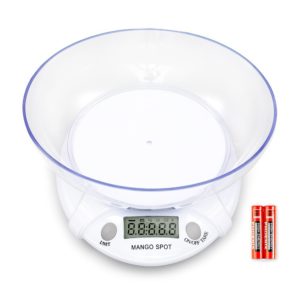 Mango Spot 11lb/5kg Digital Kitchen Food Scale Mixing Bowl