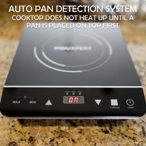 INDUXPERT Portable Induction Cooktop 1800W with Power, Temperature and Timer Setting - (Only Compatible with Magnetic Cookware)