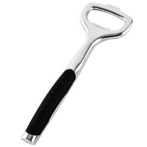 Bottle opener made of Heavy Duty Stainless Steel,Classic,practical beer opener and beer bottle opener,Safe(Silver)Non-Slip grip,Commercial Grade Bar & Wine Tools