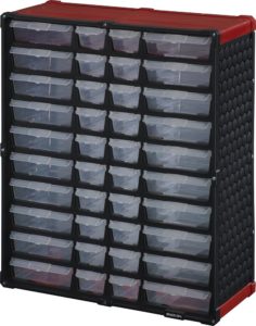 Stack-On SCR-40 40 Drawer Storage Cabinet, Red