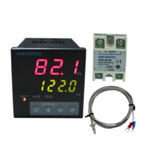 Inkbird ITC-106VH PID Temperature Thermostat Controllers, Fahrenheit & Centigrade, 100ACV - 240ACV, K Sensor, Solid State Relay for Sous Vide, Home Brewing (ITC-106VH + K + 40A SSR)