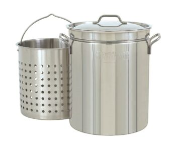 Bayou Classic 62-qt Stainless Stockpot with Basket