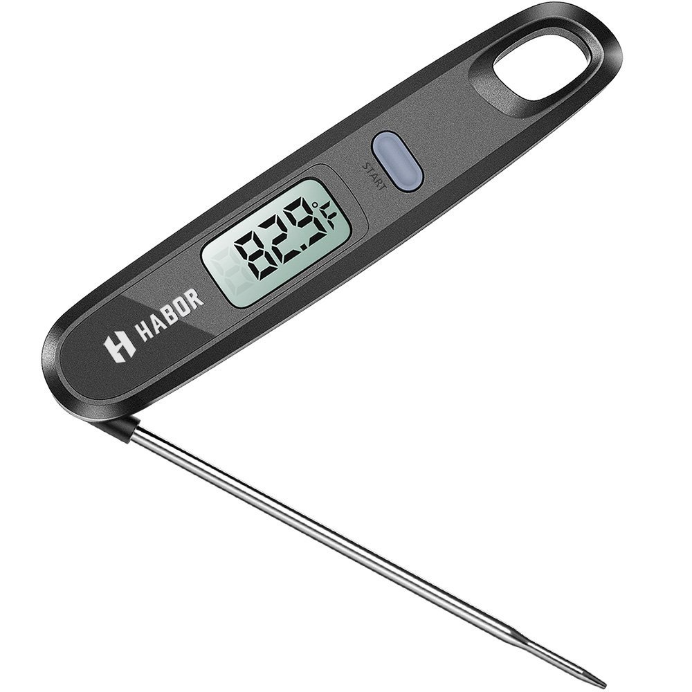 Super Fast Meat Thermometers, Habor Instant Read Thermometers Digital Electronic Food Thermometers with Strong Magnet for Candy, Cooking, Kitchen, Barbecue, Grill Smoker