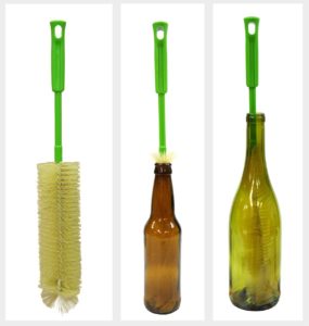 Original 17" Long Bottle Brush Cleaner for Washing Beer, Wine, Kombucha, Decanter, Narrow Neck Brewing Bottles
