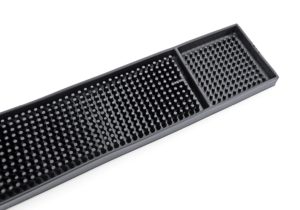New Star 48438 Rubber Bar Service Mat, 26.5-Inch by 3.25-Inch, Black