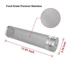 Brewing Corny Keg Dry Hop Filter, Stainless Steel Dry Hopper - 300 Micron Mesh Dry Hop Strainer for Cornelius Kegs Brewing Equipment
