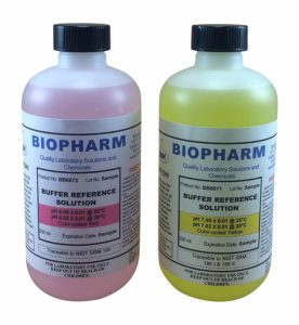 Biopharm pH Calibration Kit (2) 8oz Bottles pH 4 and pH 7 Buffer NIST Traceable Reference Standards for All pH Meters