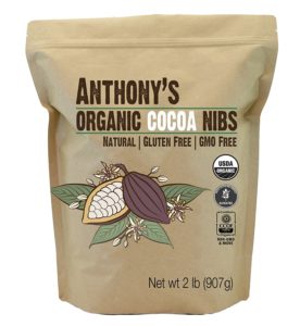 Organic Cacao / Cocoa Nibs, 2 Pounds by Anthony's, Batch Tested and Verified Gluten-Free (32 ounces)
