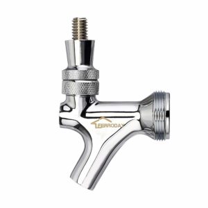 FERRODAY Stainless Steel Core Draft Beer Faucet Polished Beer Faucet for Keg Tap Tower Beer Shank and Kegerator(Beer Faucet)